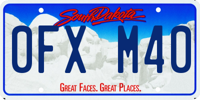 SD license plate 0FXM40