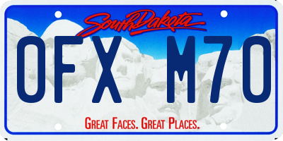 SD license plate 0FXM70
