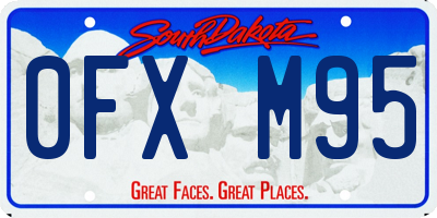 SD license plate 0FXM95