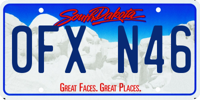 SD license plate 0FXN46