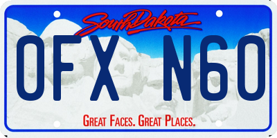 SD license plate 0FXN60