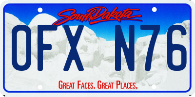 SD license plate 0FXN76
