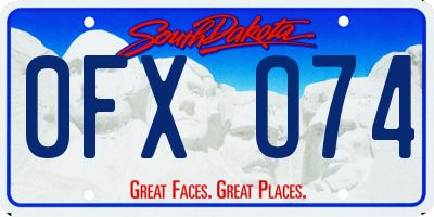 SD license plate 0FXO74
