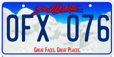 SD license plate 0FXO76