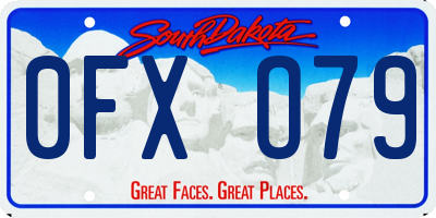 SD license plate 0FXO79