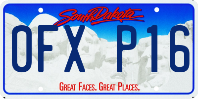 SD license plate 0FXP16