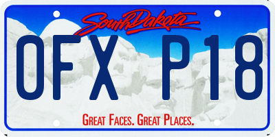 SD license plate 0FXP18