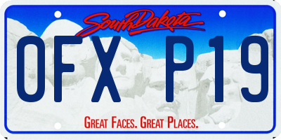 SD license plate 0FXP19