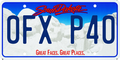 SD license plate 0FXP40