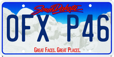 SD license plate 0FXP46