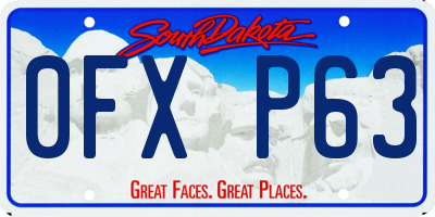 SD license plate 0FXP63