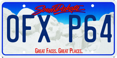 SD license plate 0FXP64