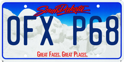 SD license plate 0FXP68