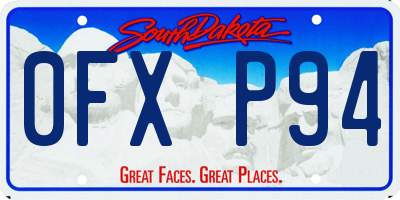 SD license plate 0FXP94