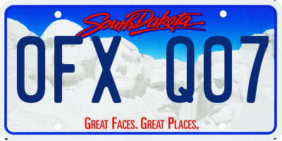 SD license plate 0FXQ07