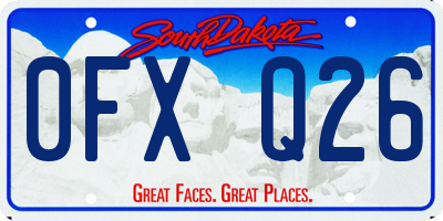 SD license plate 0FXQ26