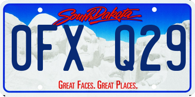 SD license plate 0FXQ29