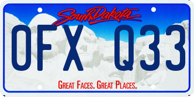 SD license plate 0FXQ33