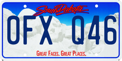 SD license plate 0FXQ46