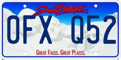 SD license plate 0FXQ52