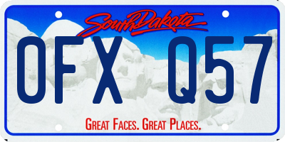 SD license plate 0FXQ57