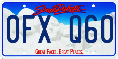 SD license plate 0FXQ60