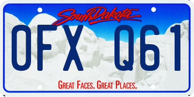SD license plate 0FXQ61