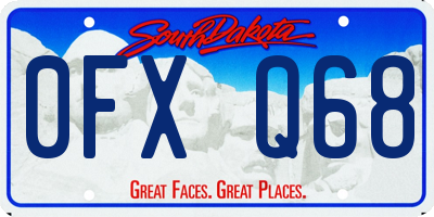 SD license plate 0FXQ68