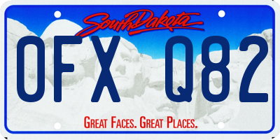 SD license plate 0FXQ82