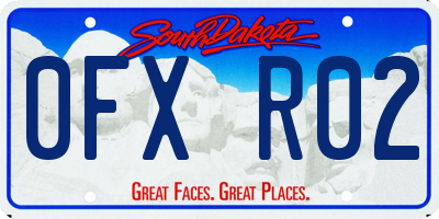 SD license plate 0FXR02