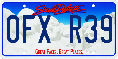 SD license plate 0FXR39