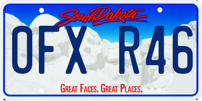 SD license plate 0FXR46