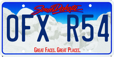 SD license plate 0FXR54