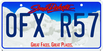 SD license plate 0FXR57