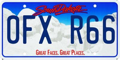 SD license plate 0FXR66