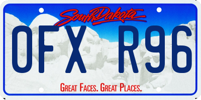 SD license plate 0FXR96