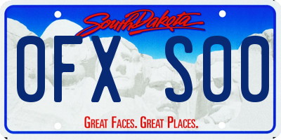 SD license plate 0FXS00