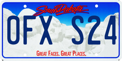 SD license plate 0FXS24