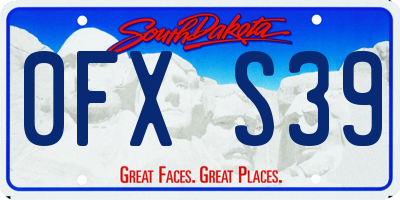 SD license plate 0FXS39