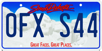 SD license plate 0FXS44