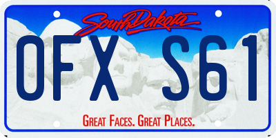 SD license plate 0FXS61