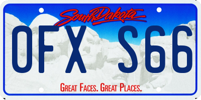 SD license plate 0FXS66