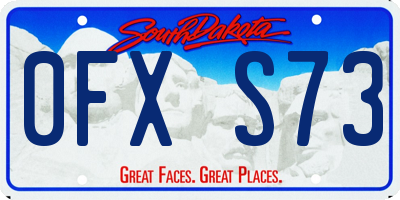 SD license plate 0FXS73