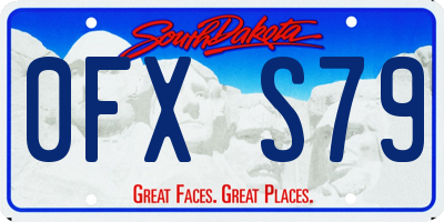SD license plate 0FXS79