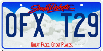 SD license plate 0FXT29