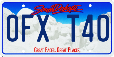 SD license plate 0FXT40