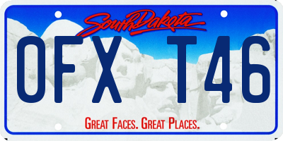 SD license plate 0FXT46