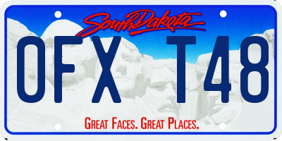 SD license plate 0FXT48
