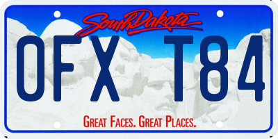SD license plate 0FXT84