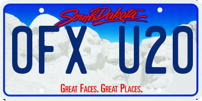 SD license plate 0FXU20